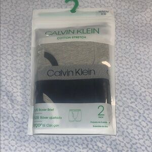 Calvin Klein Boys  Boxer Briefs 2-Pack - Gray and Black mid 8-10